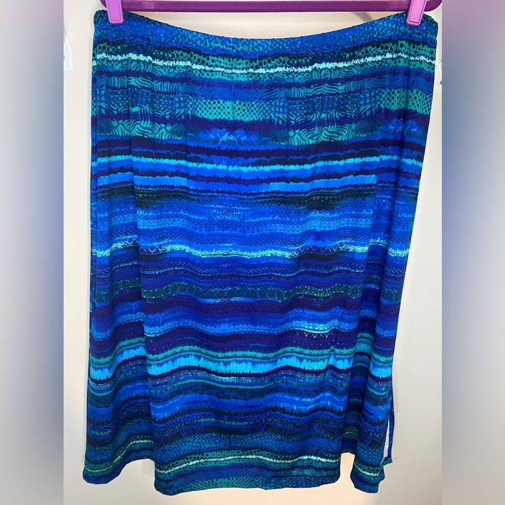 Blue midi skirt